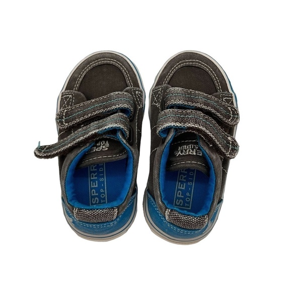 Sperry Top Sider Gray Blue Halyard H&L Boat Shoe Sneakers Size 5 Toddler - Picture 4 of 8